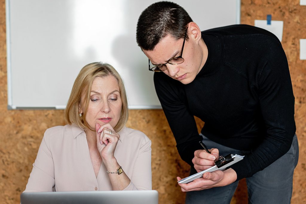 Employee discussing workplace support and reasonable adjustments